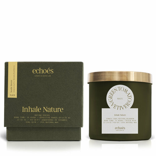 GREEN TOMATO & VETIVER Средняя свеча в стекле, ECHOES