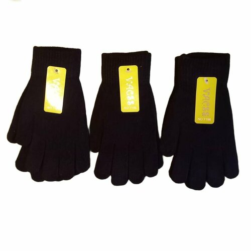 Мужские перчатки VACSS, 3 пары в наборе, черные, безразмерные
