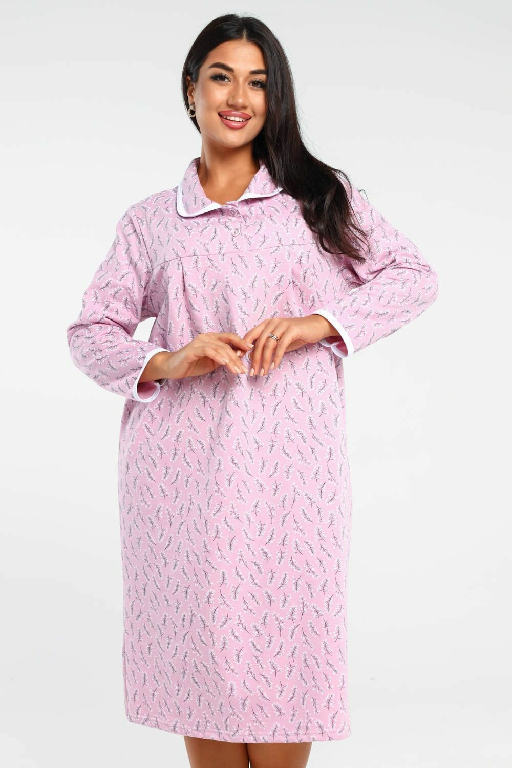 Сорочка ночная М-186 размер 48-62 (62, Розовый) - фотография № 15
