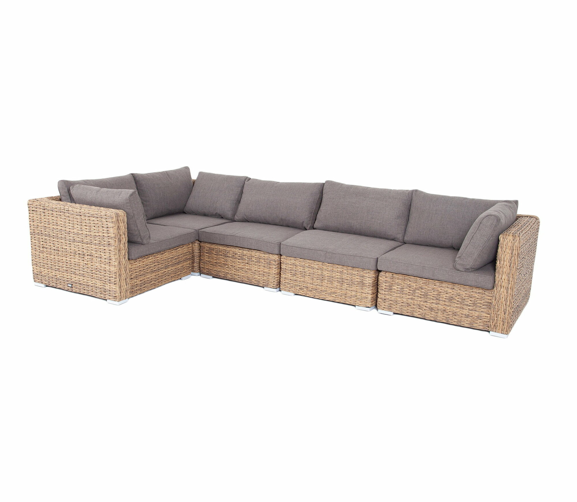 фото Трансформирующийся диван из искусственного ротанга 4sis Лунго (гиацинт) Соломенный