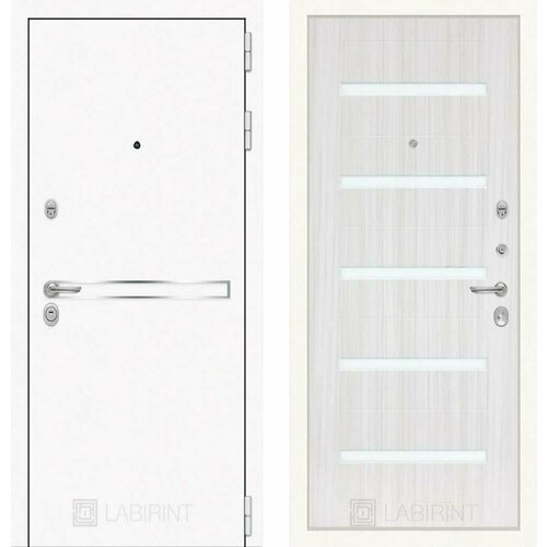 Входная дверь Labirint Лайн WHITE 01 Сандал белый 960x2050, открывание правое входная дверь labirint лайн white 06 сандал белый 960x2050 открывание правое