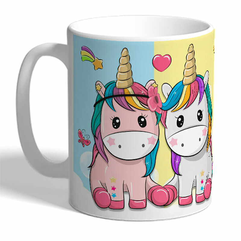 фото Кружка для девочек " Единороги UNICORN BABY Юникорн" ( Единорог, для девочки, детская, ребенку, дочке, подруге)