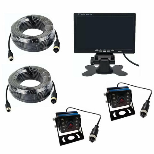 HD камеры заднего вида для грузовиков автобусов спецтехники 24В с монитором 1330000₽