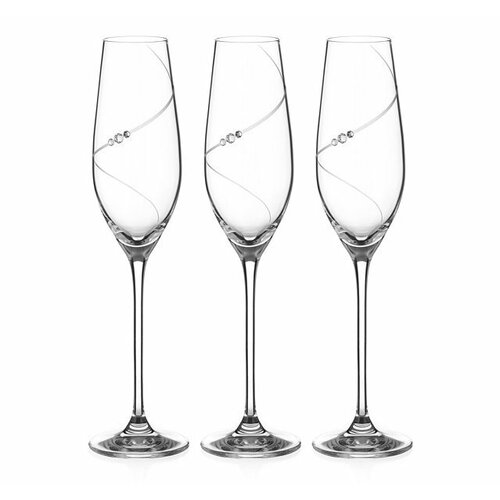 Набор бокалов для шампанского Силуэт, 0,21 л. 6 шт. Diamante