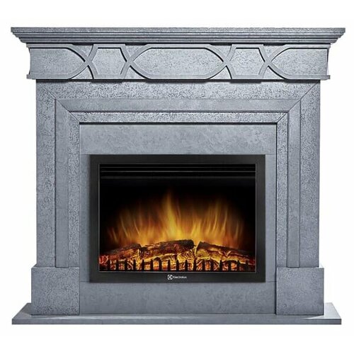 Камин Electrolux Firelight Antico​ 25 серый с очагом EFP/P 2520LS