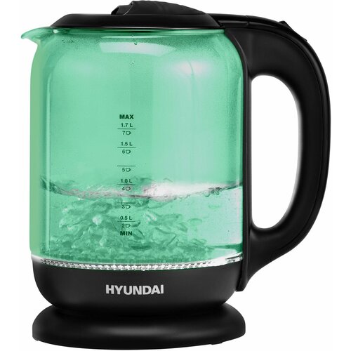 Чайник Hyundai HYK-G2806 18л 2200Вт голубойчерный стекло 147400₽