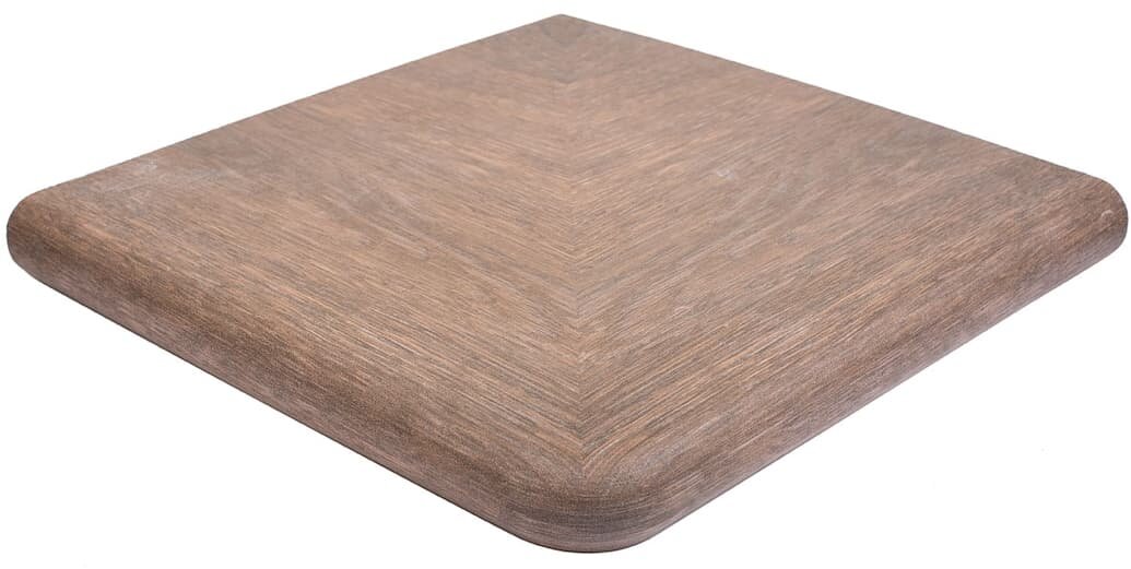 фото Ступень угловая для крыльца флорентийская под дерево Forest Moka Exagres 330х330х40/13, упаковка 1 шт.