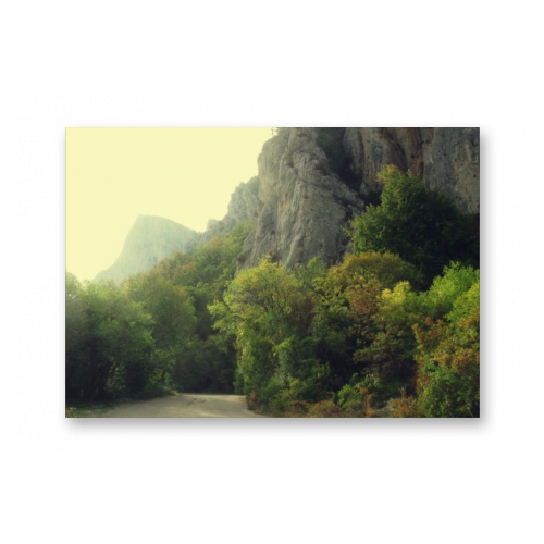 Картина на холсте | Diva Kartina | У подножья гор | 60X42 см | Интерьерный постер