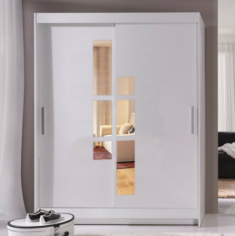 Шкаф-купе Амадеус-36 для одежды с зеркалом двухдверный 150*250*70