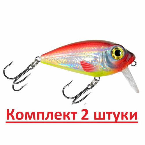 Воблер AQUA ЖУК 37mm, цвет 106 (серебристо-фиолетовый), 2 штуки