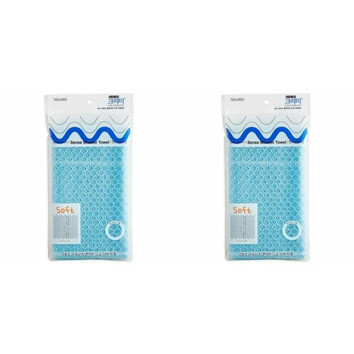 SC Мочалка для тела с плетением Сетка, средняя жесткость, 2 упак