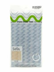 SC Мочалка для тела с плетением Сетка и полиэстеровыми нитями "Diamond Shower Towel", жёсткая