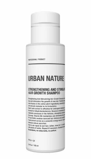 Urban Nature Шампунь укрепляющий Strenthening And Stimulating Hair Grow Shampoo, 100 мл