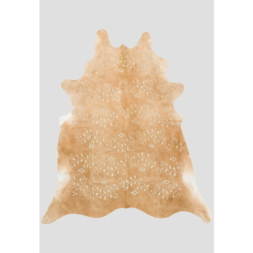 Натуральная шкура коровы 2,1 на 2,23 м бежевая Хай-тек