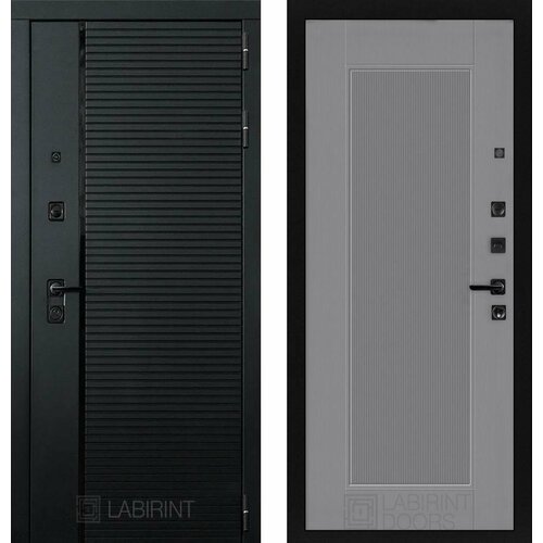 Входная дверь Labirint Piano 30 Амстрод Серый софт рельеф 960x2050, открывание левое входная дверь labirint cosmo 30 амстрод серый софт рельеф 960x2050 открывание левое