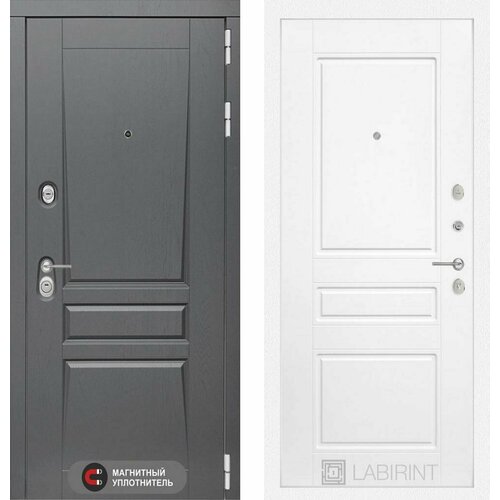 Входная дверь Labirint Платинум 03 Белый софт 960x2050, открывание правое входная дверь labirint платинум 21 белый софт 960x2050 открывание правое