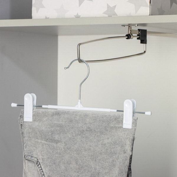 фото Набор плечиков для брюк и юбок с зажимами, 10 шт, 32x13.5 см, цвет белый