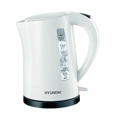 Чайник электрический Hyundai HYK-P1409 2200Вт белый и черный 1270₽