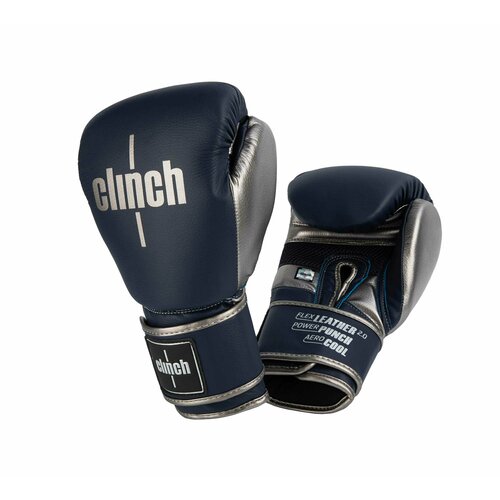 фото Перчатки боксерские clinch punch 2.0 темносине-бронзовые (вес 10 унций)