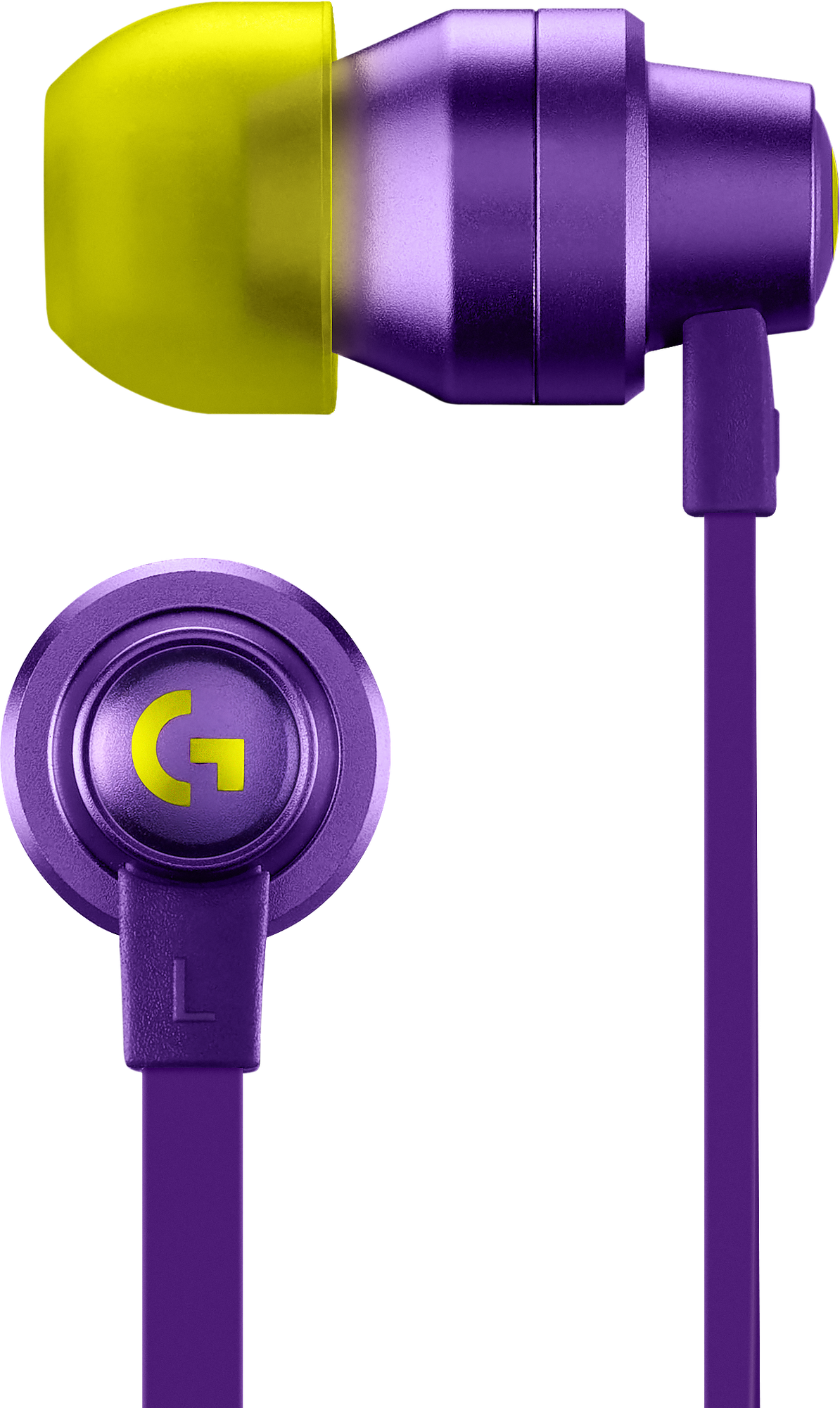 Гарнитура игровая LOGITECH G333, , для ПК и игровых консолей, вкладыши, фиолетовый / желтый - фото №15