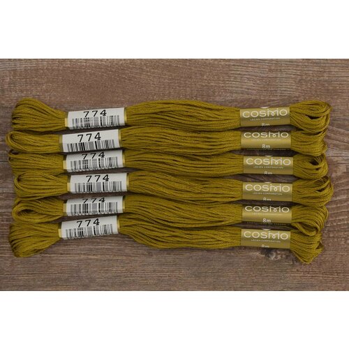 Нитки Мулине COSMO, светло-коричневые, 6 шт
