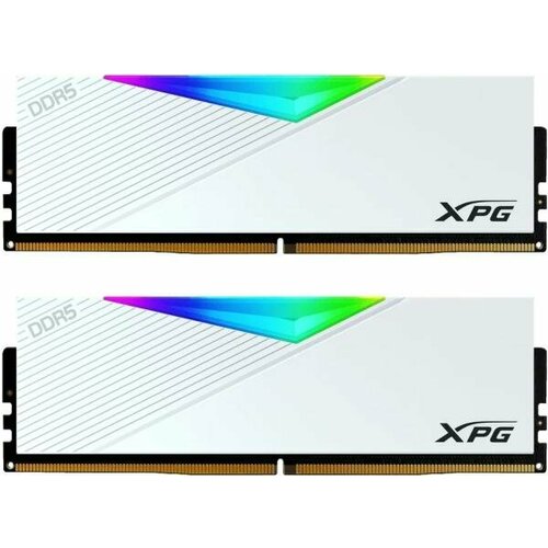 Оперативная память для компьютера 64Gb 2x32Gb PC5-51200 6400MHz DDR5 DIMM Unbuffered CL32 ADATA XPG Lancer RGB AX5U6400C3232G-DCLARWH 29212700₽