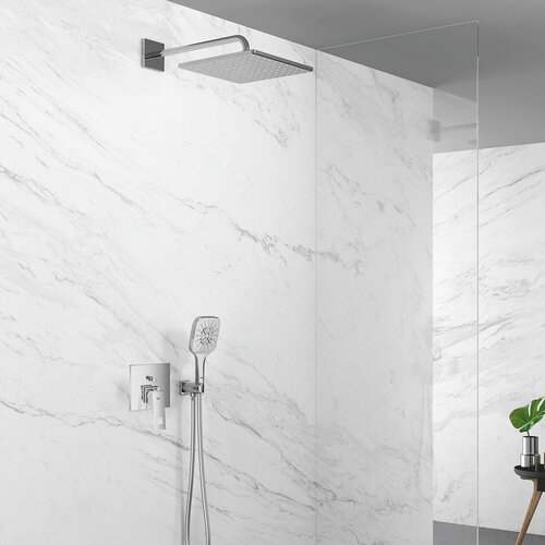 Душевая система с тропическим душем Grohe Eurocube SmartActive 300 верхний душ 310 мм grohe rainshower smartactive cube 26481000