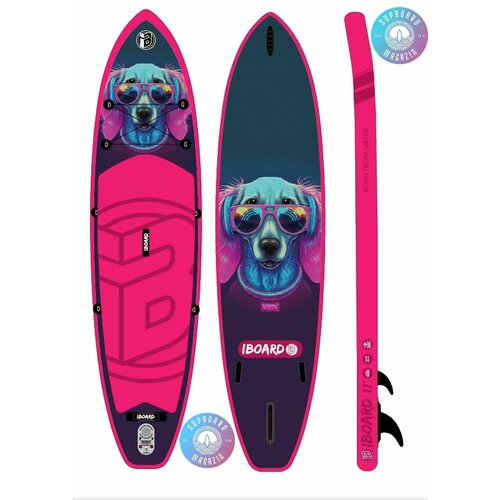 сапборд iboard sup11 x32 cousteau 18 Надувная SUP дoска IBOARD (WOOF) 11'x32 (2023 NEW)