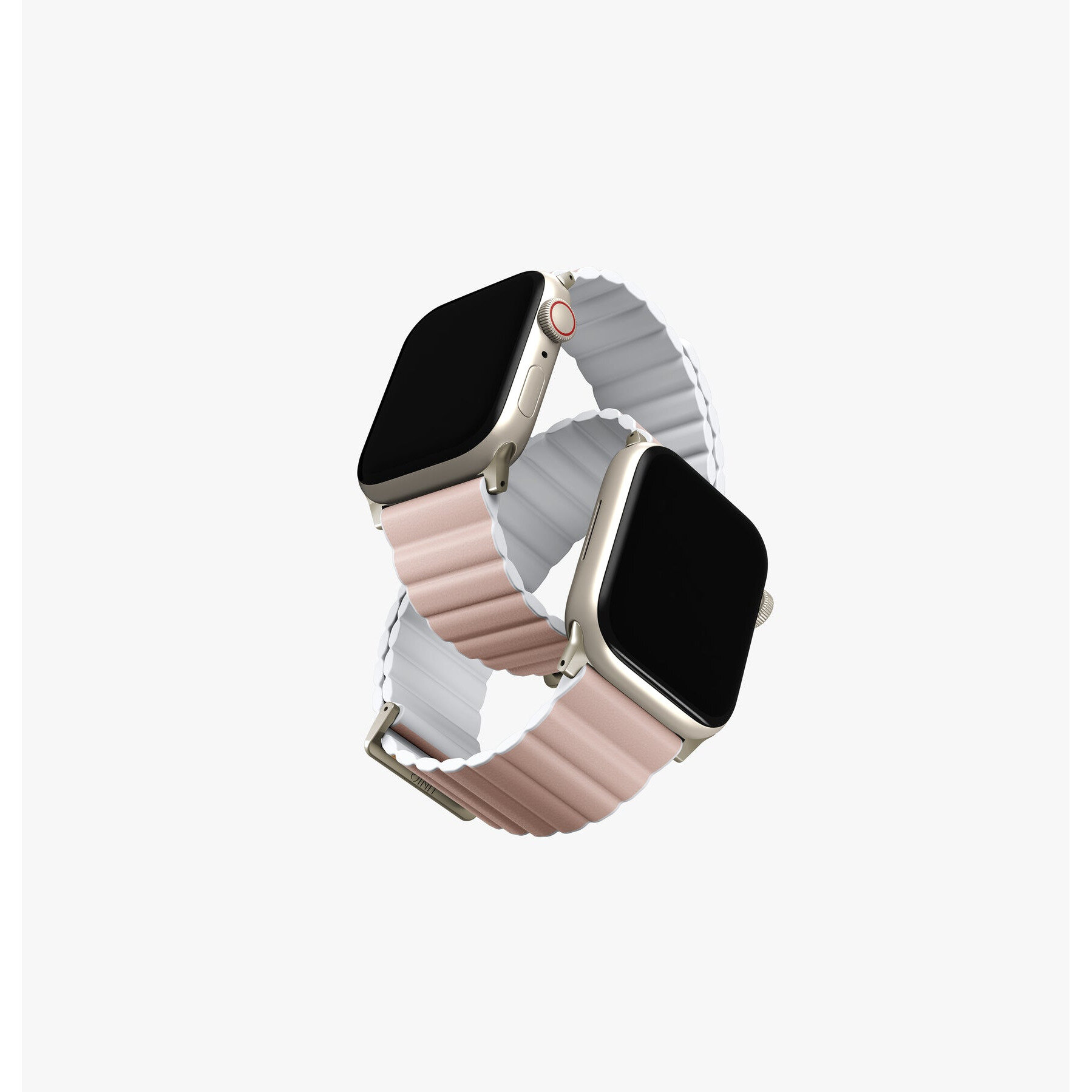 Uniq Силиконовый ремешок Uniq Revix Premium Edition Silicone Strap для Apple Watch 42/44/45/49 Pink/White розовый/белый 45MM-REVPBPNKWHT