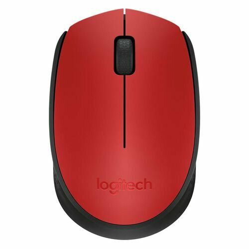 Мышь Logitech M171 оптическая беспроводная USB красный и черный 910-004641 150000₽