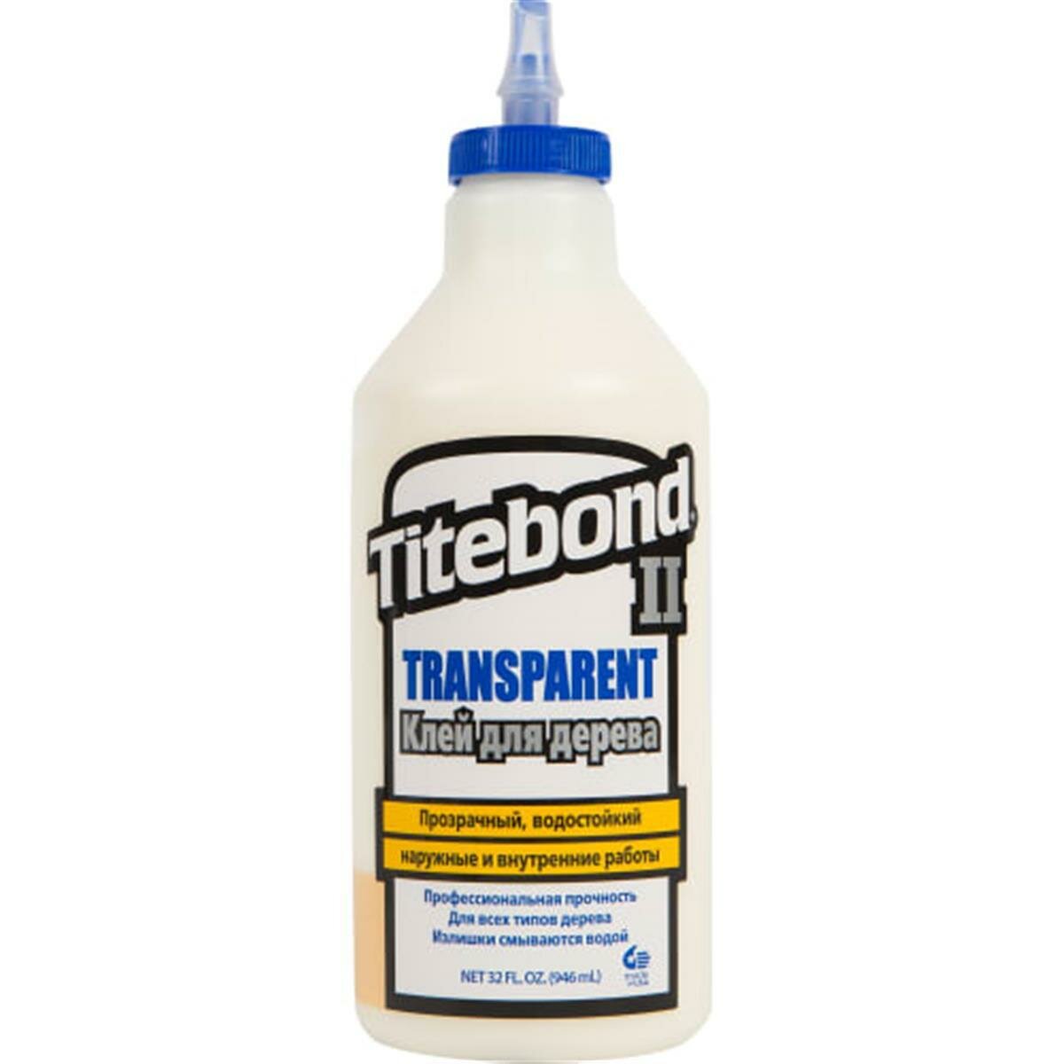 Titebond II клей столярный влагостойкий, прозрачный, 946 мл