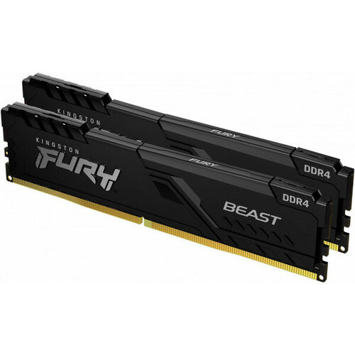 Оперативная память Kingston 32GB 3200MHz DDR4 CL16 DIMM (Kit of 2) 1Gx8 FURY Beast Black KF432C16BB1K2/32