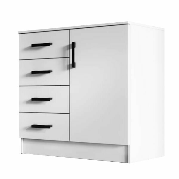 фото Комод ЭРА К800-1Д Белый гладкий ПЭ12721