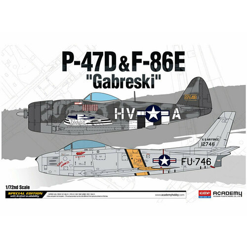 сборная модель trumpeter modern u s army ch 47d crew 12530 Academy Американские самолёты P-47D и F-86E Gabreski (1:72)