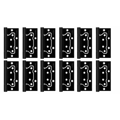 Петля универсальная Punto (Пунто) без врезки IN4200W BL (200-2B 100x2,5), черный (комплект 12 штук)