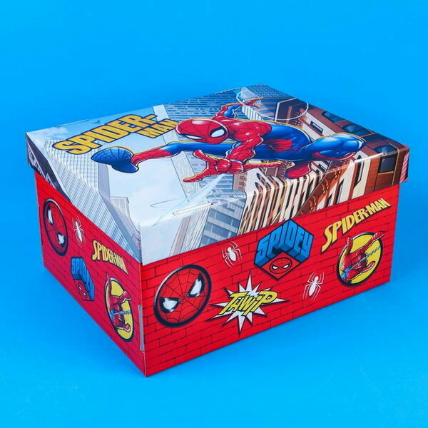 Коробка подарочная складная с крышкой, 31 x 25.5 x 16 "Spider-man", Человек-паук