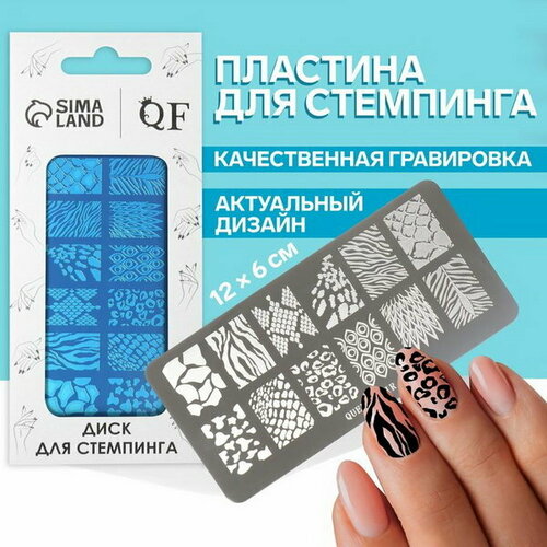 Диск для стемпинга металлический Принты сезона, 12 x 6 см