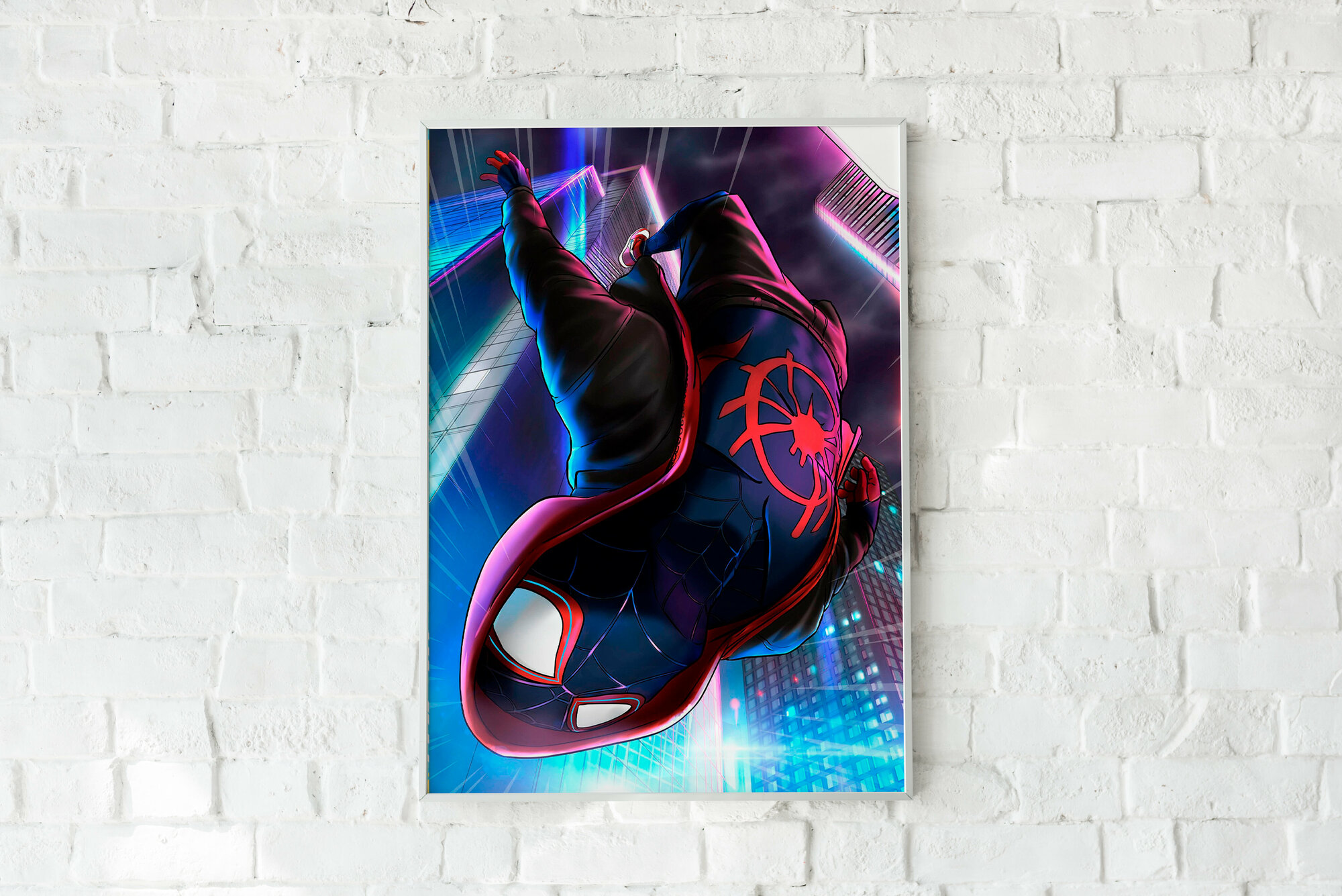 Плакат без рамы Человек паук/Spider-Man Miles Morales/Майлз Моралес/ Плакат на стену 30х42 см / Постер формата А3