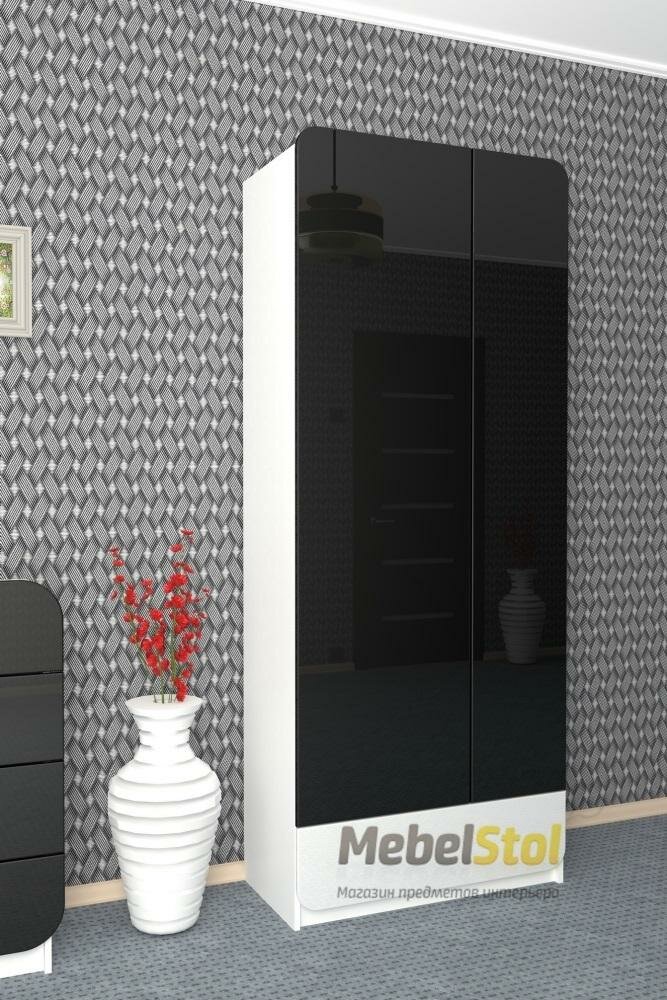 фото Шкаф Мебелеф «Мебелеф – 10» Черный/белый