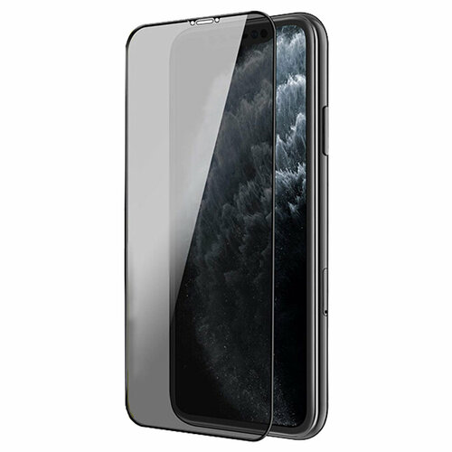Защитное стекло для Apple iPhone 11 Pro Max (приват) (закалённое) (полное покрытие) (черное) защитное стекло для apple iphone xs max приват закалённое полное покрытие черное