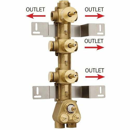 Скрытая часть для термостата Bossini HighFlow, на 4 потребителя, с девиатором Z030271000