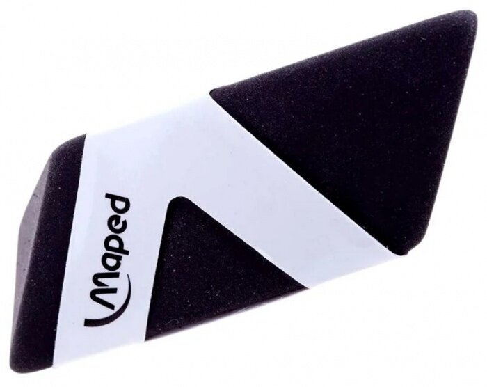 фото MAPED 119611_2sht Ластик black pyramide, треугольной формы, черный, в футляре, в комплекте 2 штуки maped