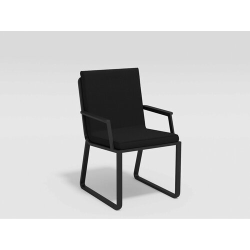 Стул Gardenini VOGLIE ARMREST стул каркас темно-серый карбон/подушка черная