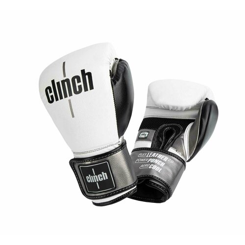 Перчатки боксерские Clinch Punch 2.0 бело-черно-бронзовые (вес 16 унций) перчатки боксерские clinch prime 2 0 черно бронзовые вес 16 унций