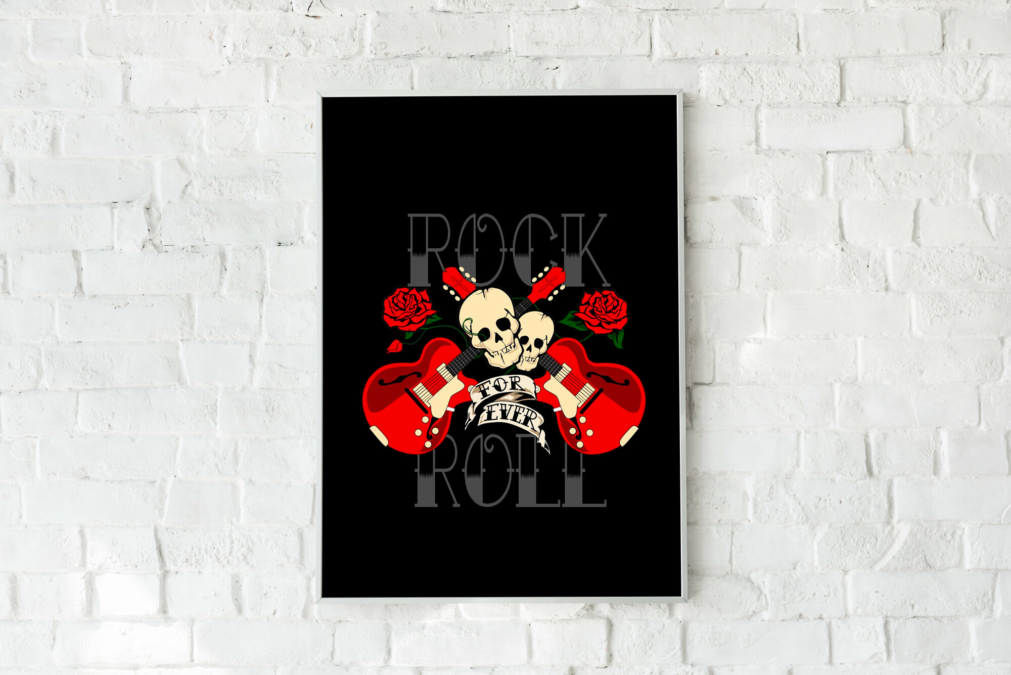 Плакат без рамы Рок-н-ролл/ Rock 'n' Roll/ Плакат на стену 30х42 см / Постер формата А3