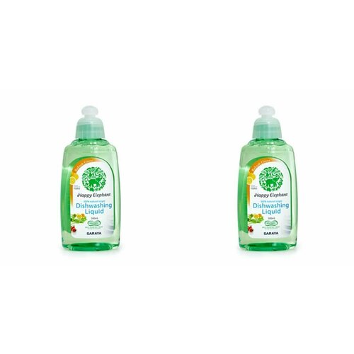 Happy Elephant Средство для мытья посуды, овощей и фруктов с экстрактом грейпфрута, 300 мл. 2 шт.
