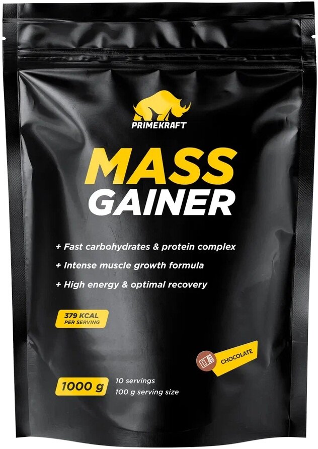 Гейнеры высокоуглеводные Prime Kraft Mass Gainer (1000 г) Шоколад