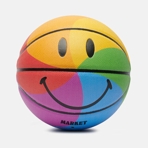 Баскетбольный мяч MARKET Smiley Pinwheel жёлтый, Размер ONE SIZE