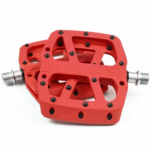 Педали E*Thirteen Base Flat Pedal Composite (PD2USA), цвет Красный педали e thirteen base flat pedal composite naranja pd2usa 104