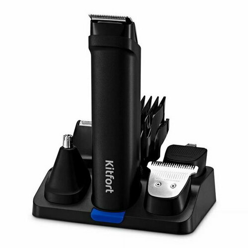 Триммер для волос КТ-3140-1 для бородыусовносаушей от АКБ черно-синий 426300₽